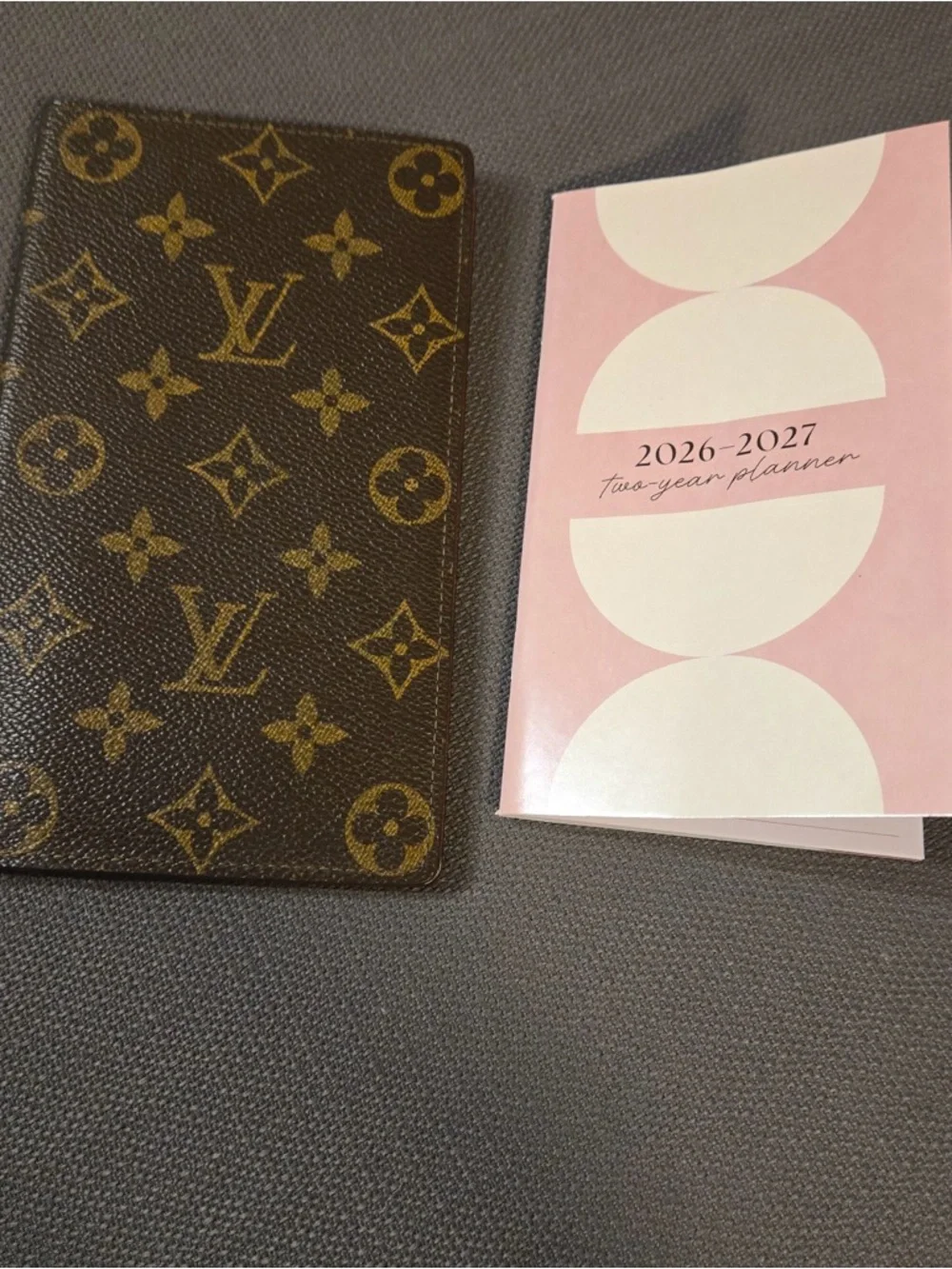 Louis Vuitton Brown & Gold Monogram Card Holder (Portefeuille Wallet Agenda) - Picture 8 of 9
